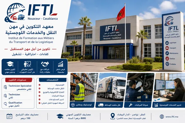 معهد التكوين في مهن النقل والخدمات اللوجستية بالنواصر (IFTL Nouaceur)